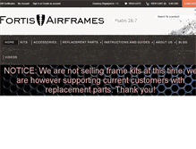 Tablet Screenshot of fortisairframes.com